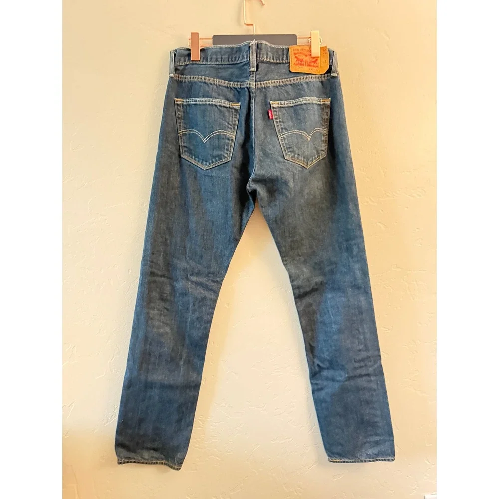 Levi Strauss & Co 501 Original Fit Mens‎ Jeans Dark Wash Size 33x34